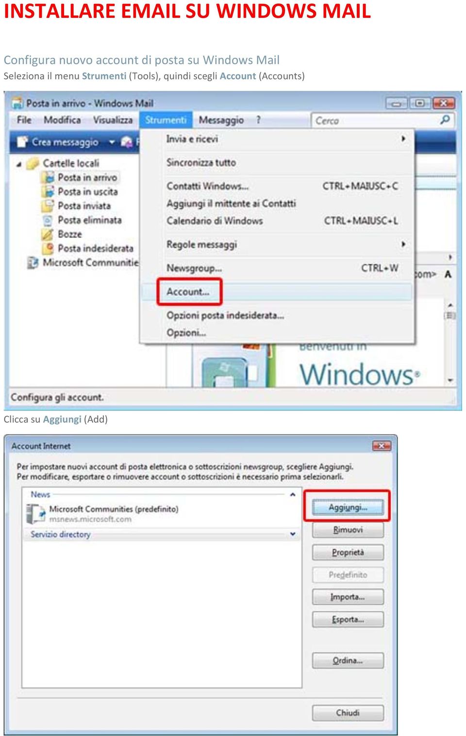 Seleziona il menu Strumenti (Tools), quindi