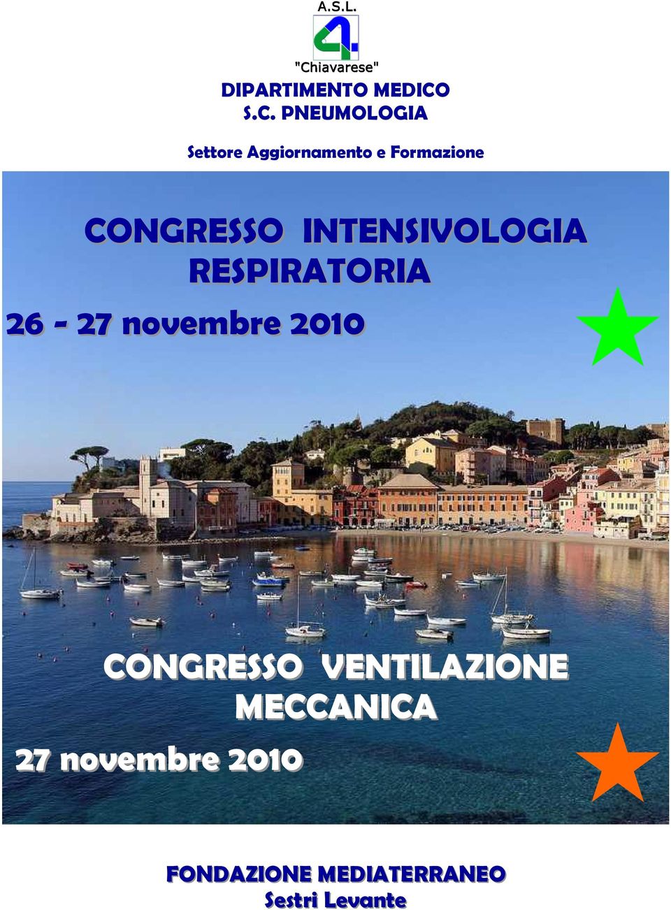 CONGRESSO INTENSIVOLOGIA RESPIRATORIA 26-27 novembre