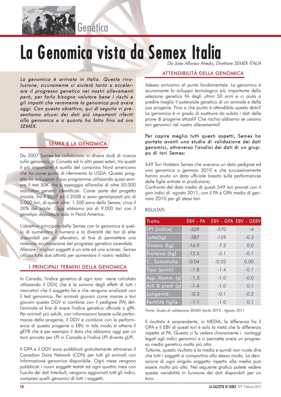 genomica può avere oggi. Con questo obiettivo, qui di seguito vi prese ntiamo alcuni de i dati più importanti rife riti alla ge nomica e a quanto ha fatto fino ad ora SEMEX.