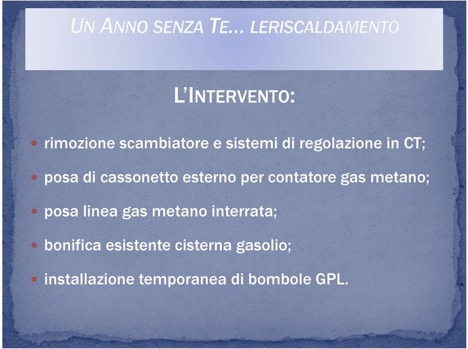 contatore gas metano; posa linea gas metano interrata;