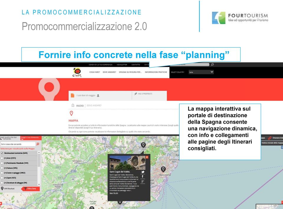 0 Fornire info concrete nella fase planning La mappa interattiva sul