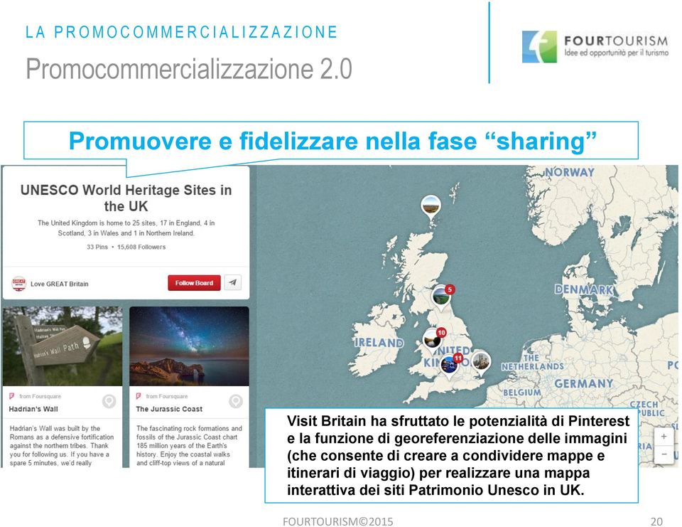 Pinterest e la funzione di georeferenziazione delle immagini (che consente di creare a