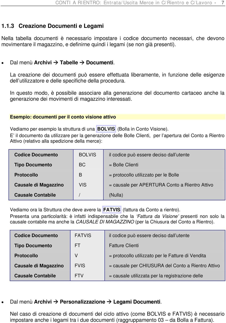 Dal menù Archivi Tabelle Documenti. La creazione dei documenti può essere effettuata liberamente, in funzione delle esigenze dell utilizzatore e delle specifiche della procedura.