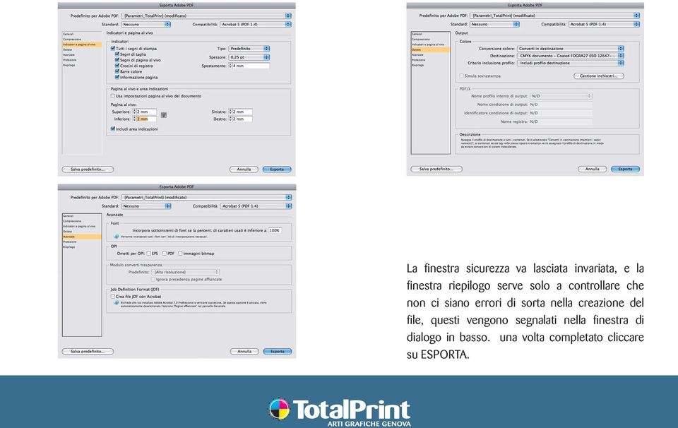 sorta nella creazione del file, questi vengono segnalati nella