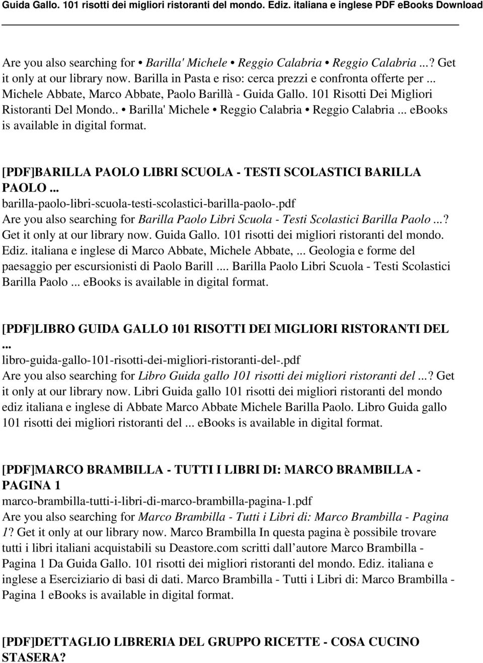 [PDF]BARILLA PAOLO LIBRI SCUOLA - TESTI SCOLASTICI BARILLA PAOLO... barilla-paolo-libri-scuola-testi-scolastici-barilla-paolo-.