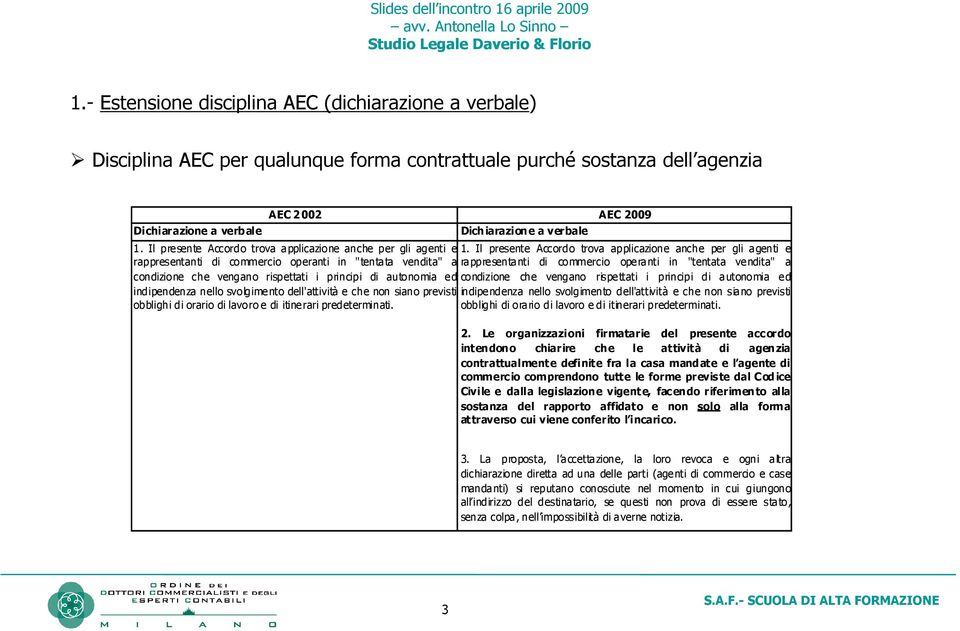 Il presente Accordo trova applicazione anche per gli agenti e rappresentanti di commercio operanti in " tentata vendita" a rappresentanti di commercio operanti in "tentata vendita" a condizione che