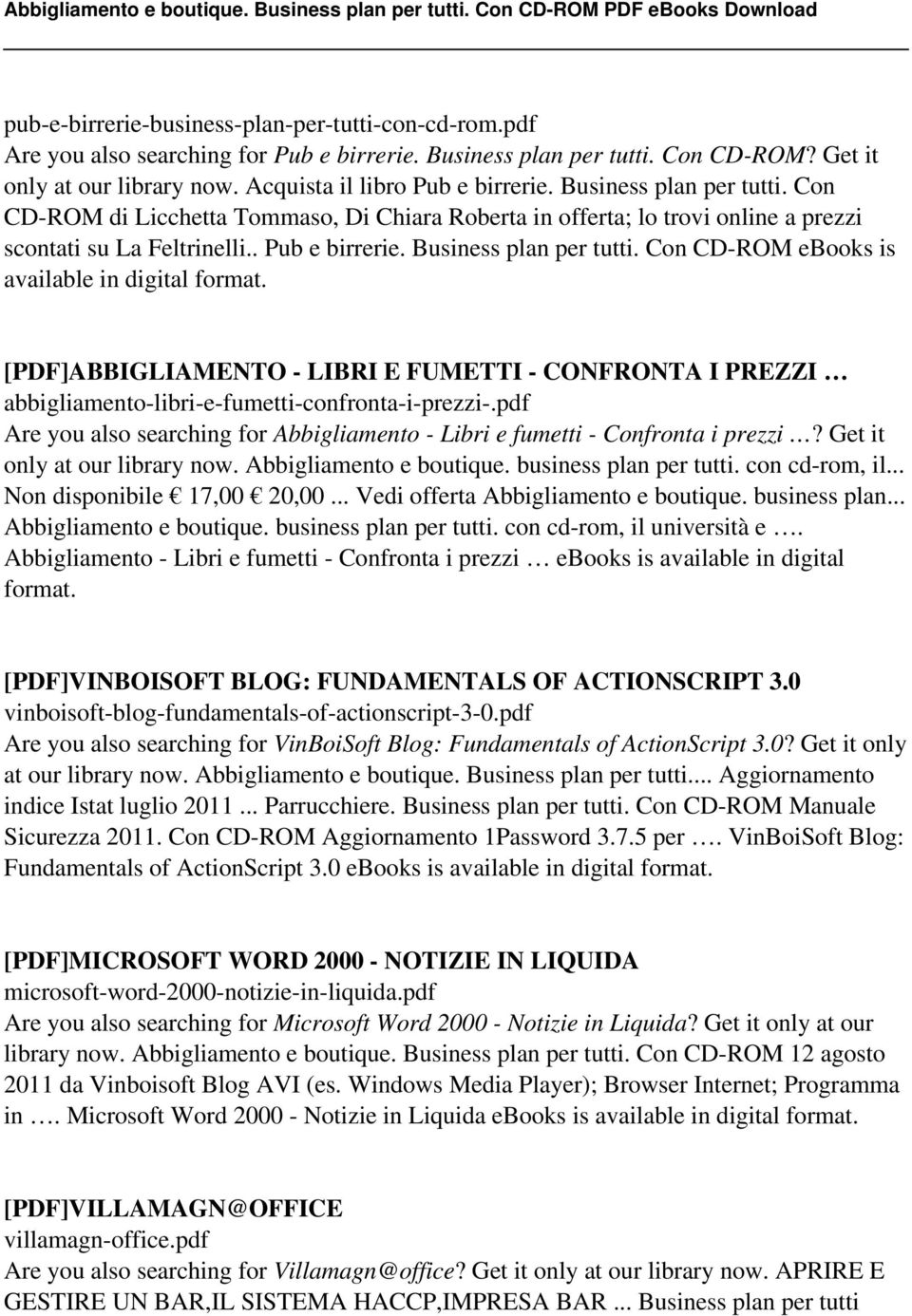 Con CD-ROM ebooks is [PDF]ABBIGLIAMENTO - LIBRI E FUMETTI - CONFRONTA I PREZZI abbigliamento-libri-e-fumetti-confronta-i-prezzi-.