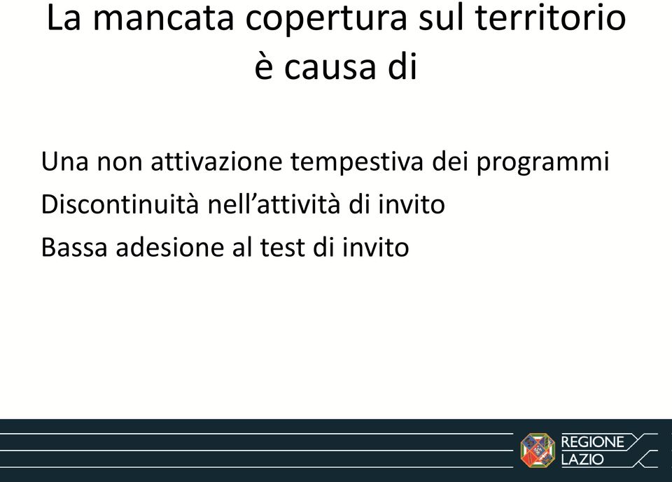 dei programmi Discontinuità nell