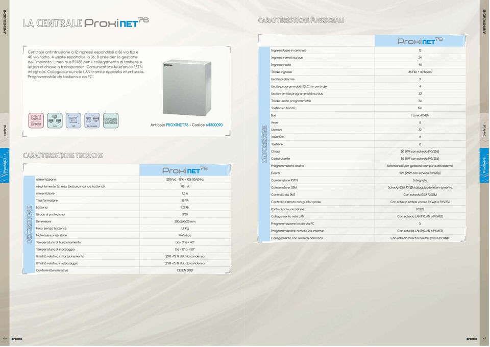 Programmabile da tastiera o da PC.