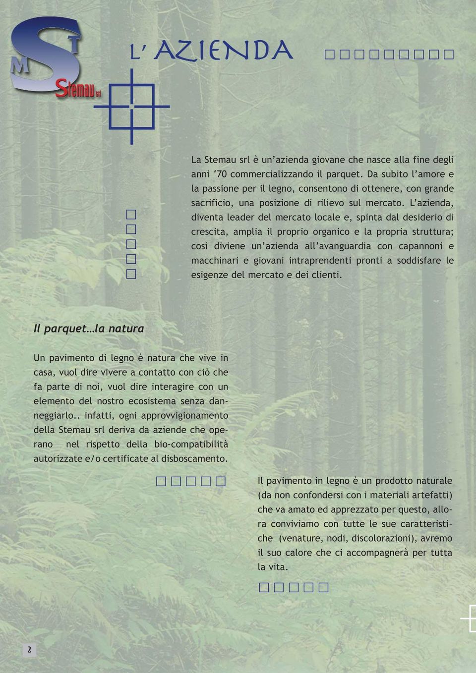 L azienda, diventa leader del mercato locale e, spinta dal desiderio di crescita, amplia il proprio organico e la propria struttura; così diviene un azienda all avanguardia con capannoni e macchinari