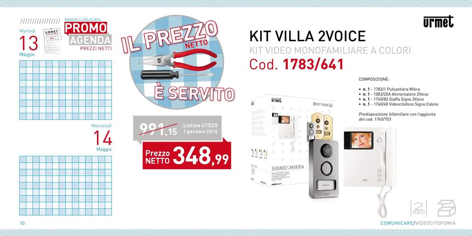 1-1083/20A Alimentatore 2Voice n. 1-1740/83 Staffa Signo 2Voice n.