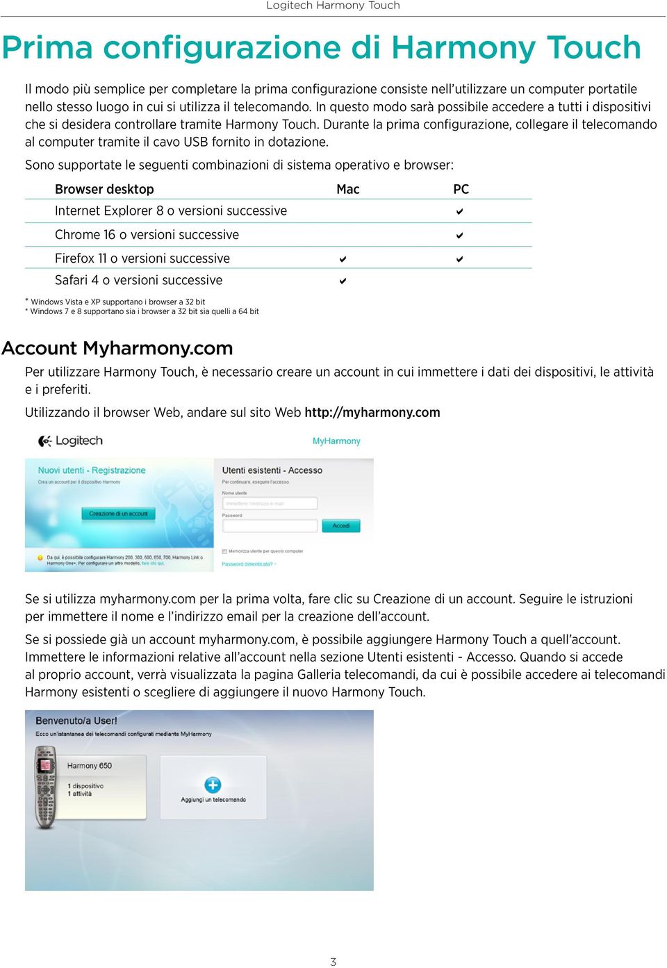 Durante la prima configurazione, collegare il telecomando al computer tramite il cavo USB fornito in dotazione.