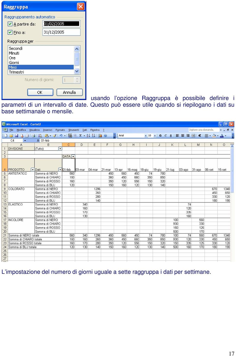 Questo può essere utile quando si riepilogano i dati su base