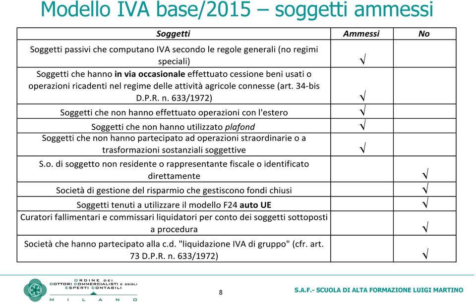 l regime delle attività agricole connesse (art. 34-bis D.P.R. n.