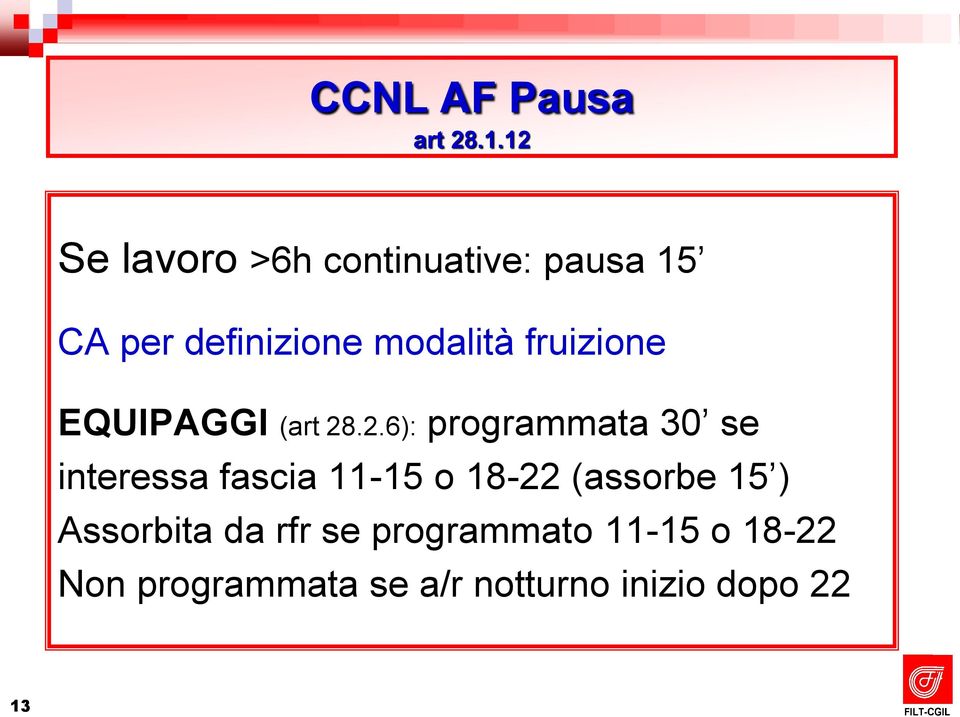 fruizione EQUIPAGGI (art 28