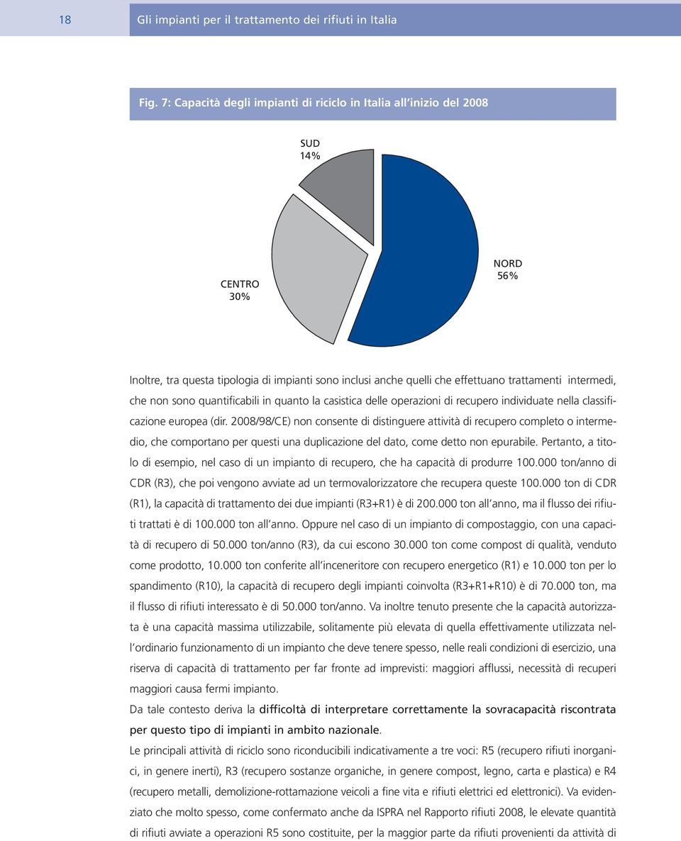 intermedi, che non sono quantificabili in quanto la casistica delle operazioni di recupero individuate nella classificazione europea (dir.