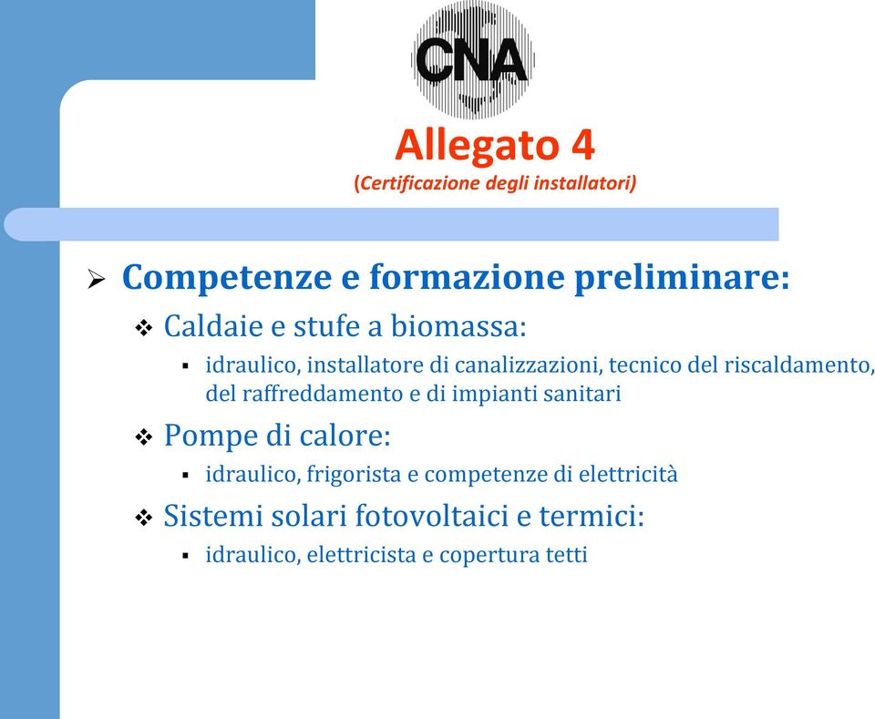 del raffreddamento e di impianti sanitari Pompe di calore: idraulico, frigorista e