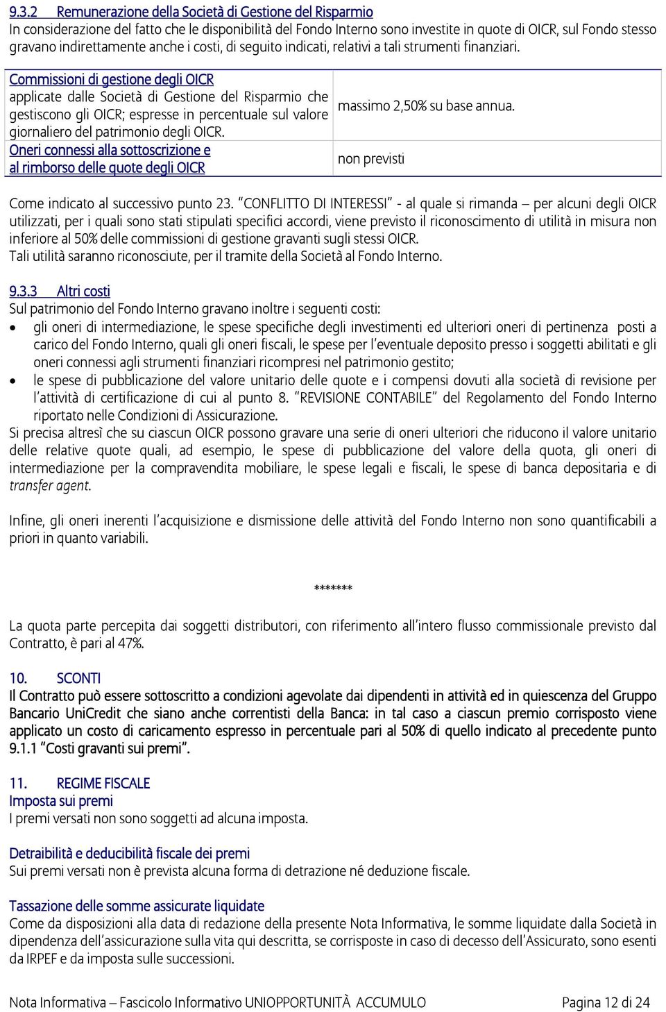 Commissioni di gestione degli OICR applicate dalle Società di Gestione del Risparmio che gestiscono gli OICR; espresse in percentuale sul valore giornaliero del patrimonio degli OICR.