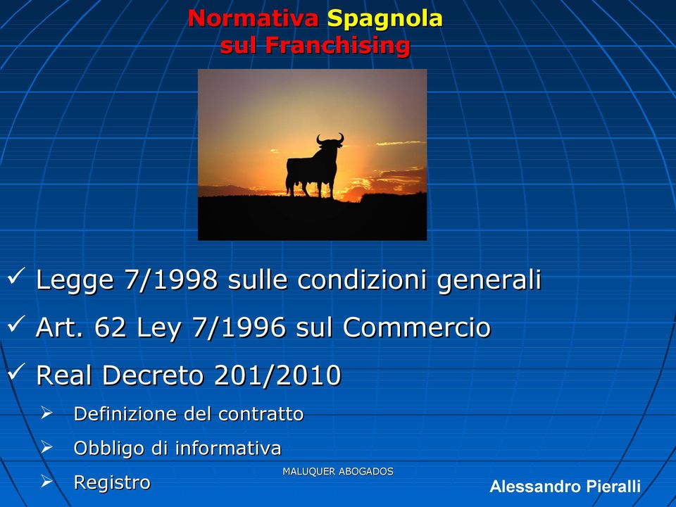 62 Ley 7/1996 sul Commercio Real Decreto