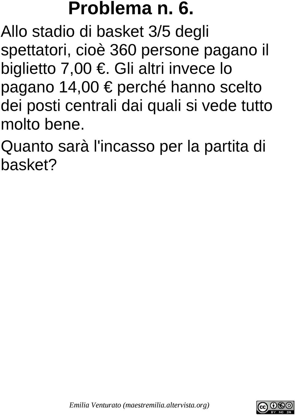 pagano il biglietto 7,00.