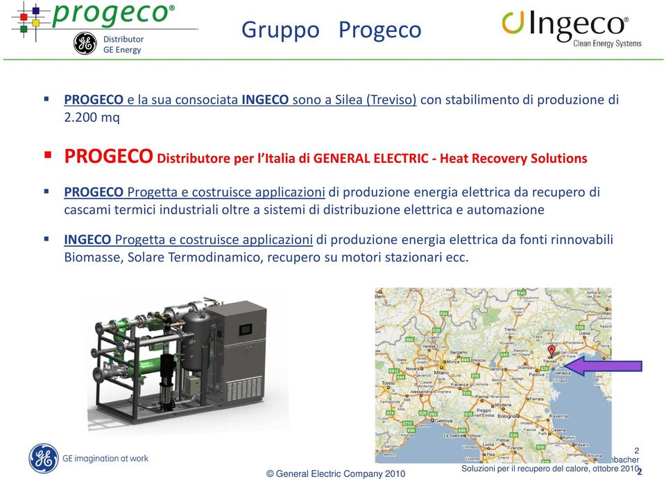 recupero di cascami termici industriali oltre a sistemi di distribuzione elettrica e automazione INGECO Progetta e costruisce applicazioni di produzione energia
