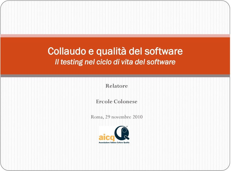 software Relatore