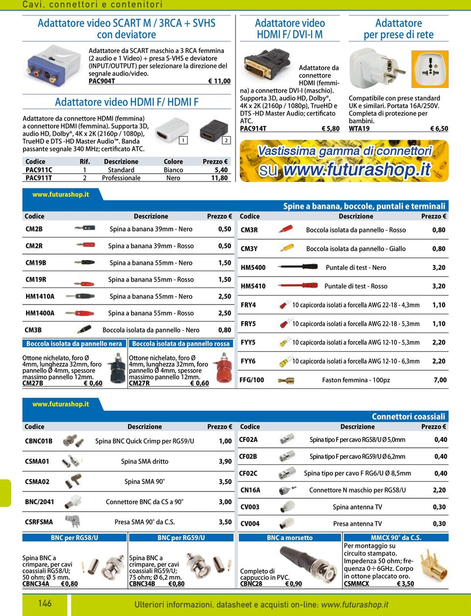 Supporta 3D, audio HD, Dolby, 4K x 2K (2160p / 1080p), TrueHD e DTS -HD Master Audio. Banda passante segnale 340 MHz; certificato ATC. Codice Rif.