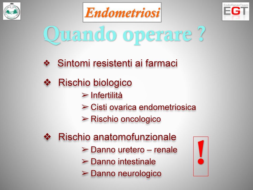 Infertilità Cisti ovarica endometriosica Rischio