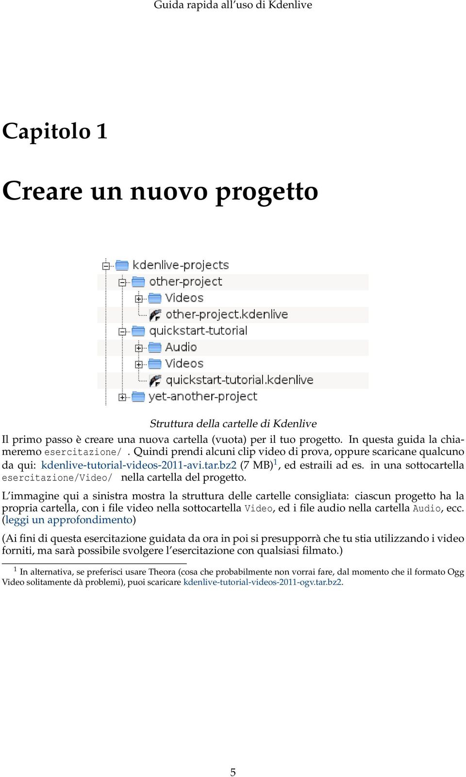 in una sottocartella esercitazione/video/ nella cartella del progetto.