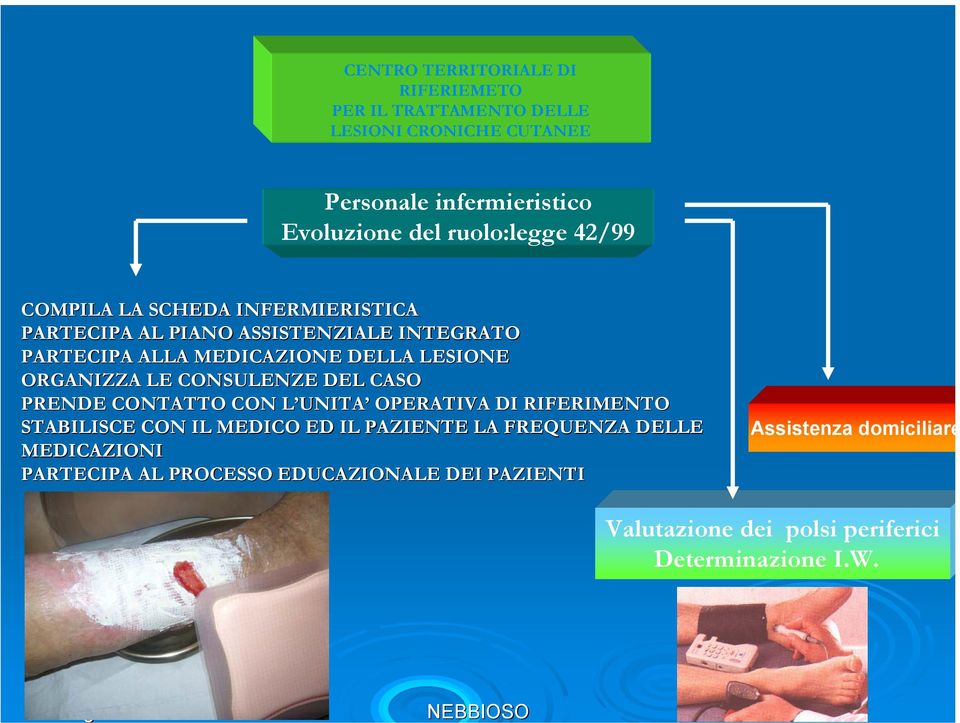 CONSULENZE DEL CASO PRENDE CONTATTO CON L UNITAL UNITA OPERATIVA DI RIFERIMENTO STABILISCE CON IL MEDICO ED IL PAZIENTE LA FREQUENZA