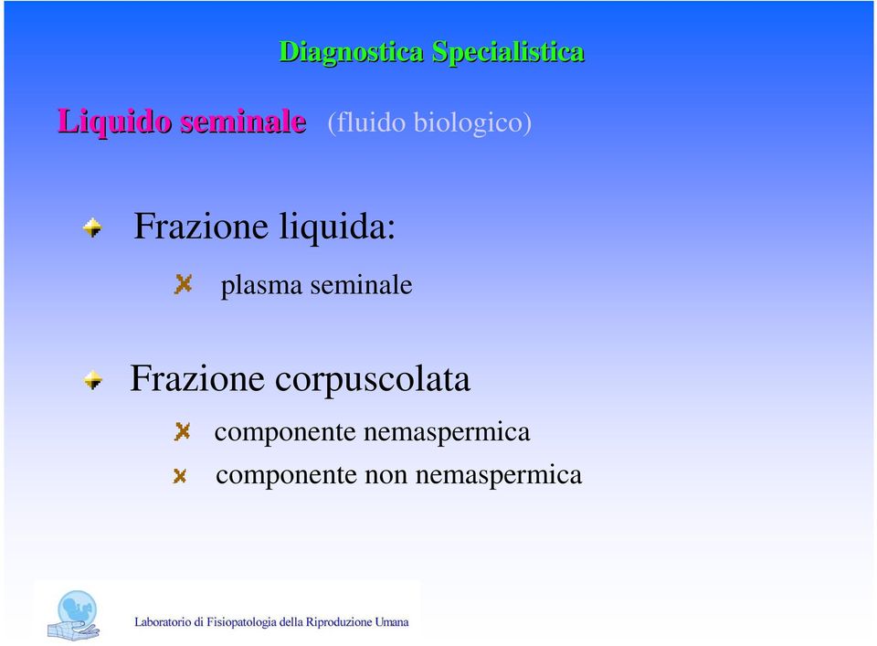 plasma seminale Frazione corpuscolata