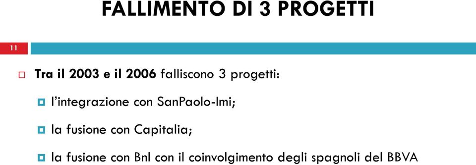 SanPaolo-Imi; la fusione con Capitalia; la