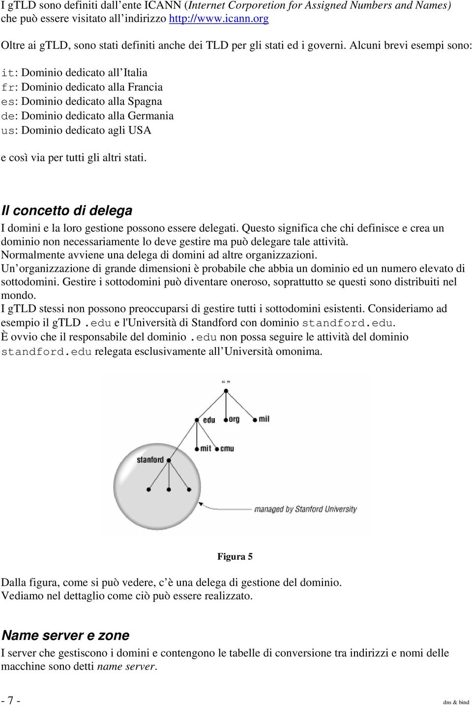 Alcuni brevi esempi sono: it: Dominio dedicato all Italia fr: Dominio dedicato alla Francia es: Dominio dedicato alla Spagna de: Dominio dedicato alla Germania us: Dominio dedicato agli USA e così