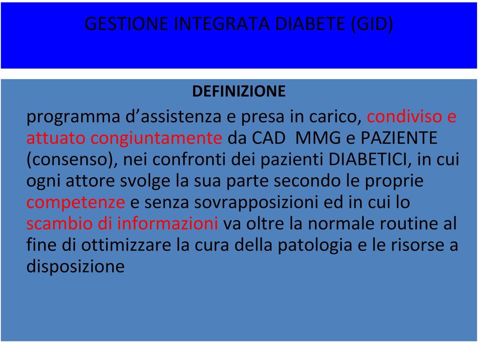 svolge la sua parte secondo le proprie competenze e senza sovrapposizioni ed in cui lo scambio di