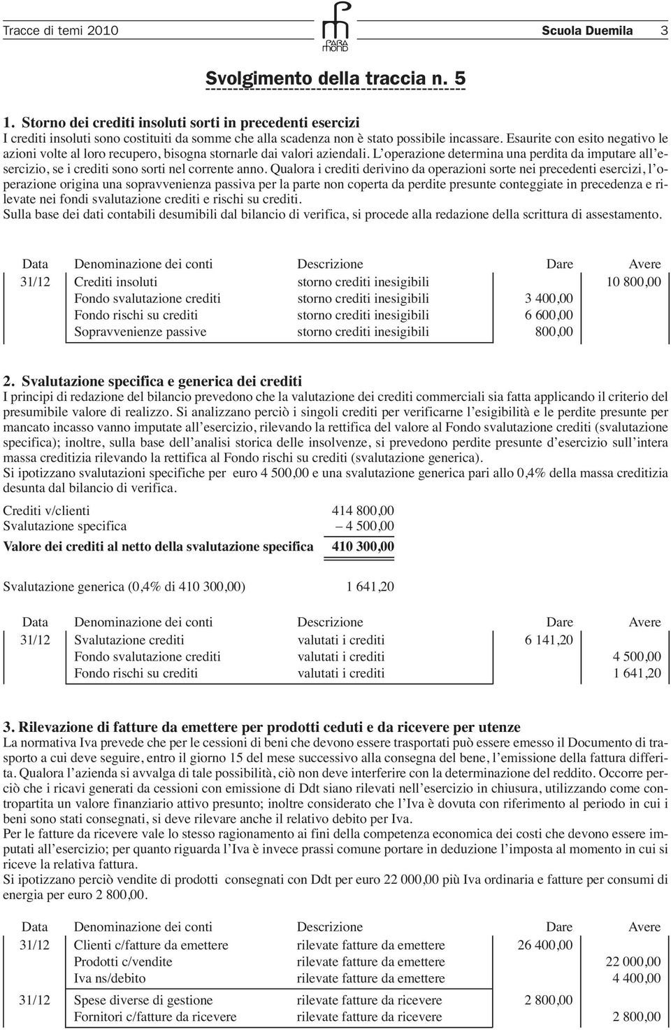 Esaurite con esito negativo le azioni volte al loro recupero, bisogna stornarle dai valori aziendali.