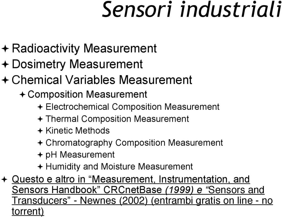 Chromatography Composition Measurement! ph Measurement! Humidity and Moisture Measurement!