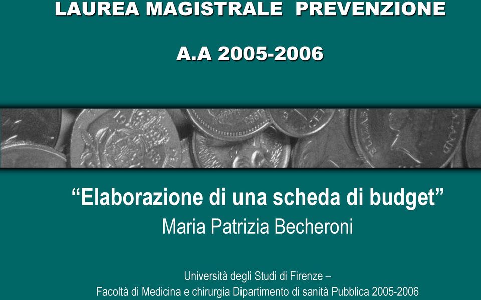 Maria Patrizia Becheroni Università degli Studi di