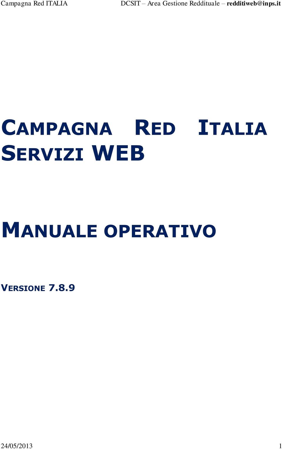 OPERATIVO VERSIONE