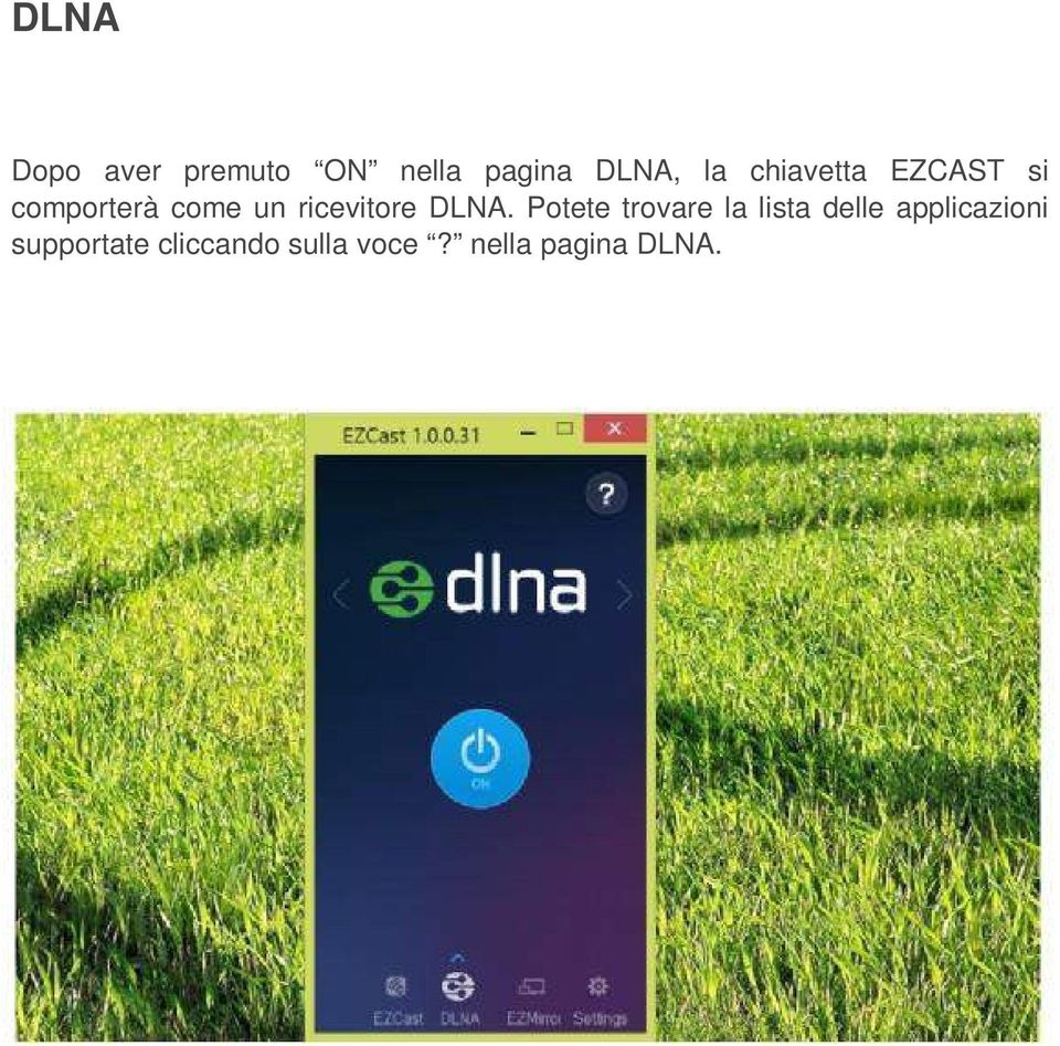 DLNA. Potete trovare la lista delle applicazioni