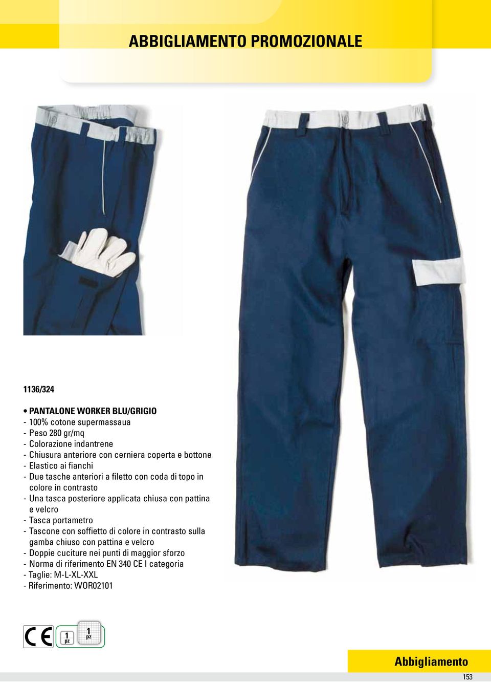 tasca posteriore applicata chiusa con pattina e velcro - Tasca portametro - Tascone con soffietto di colore in contrasto sulla gamba chiuso con