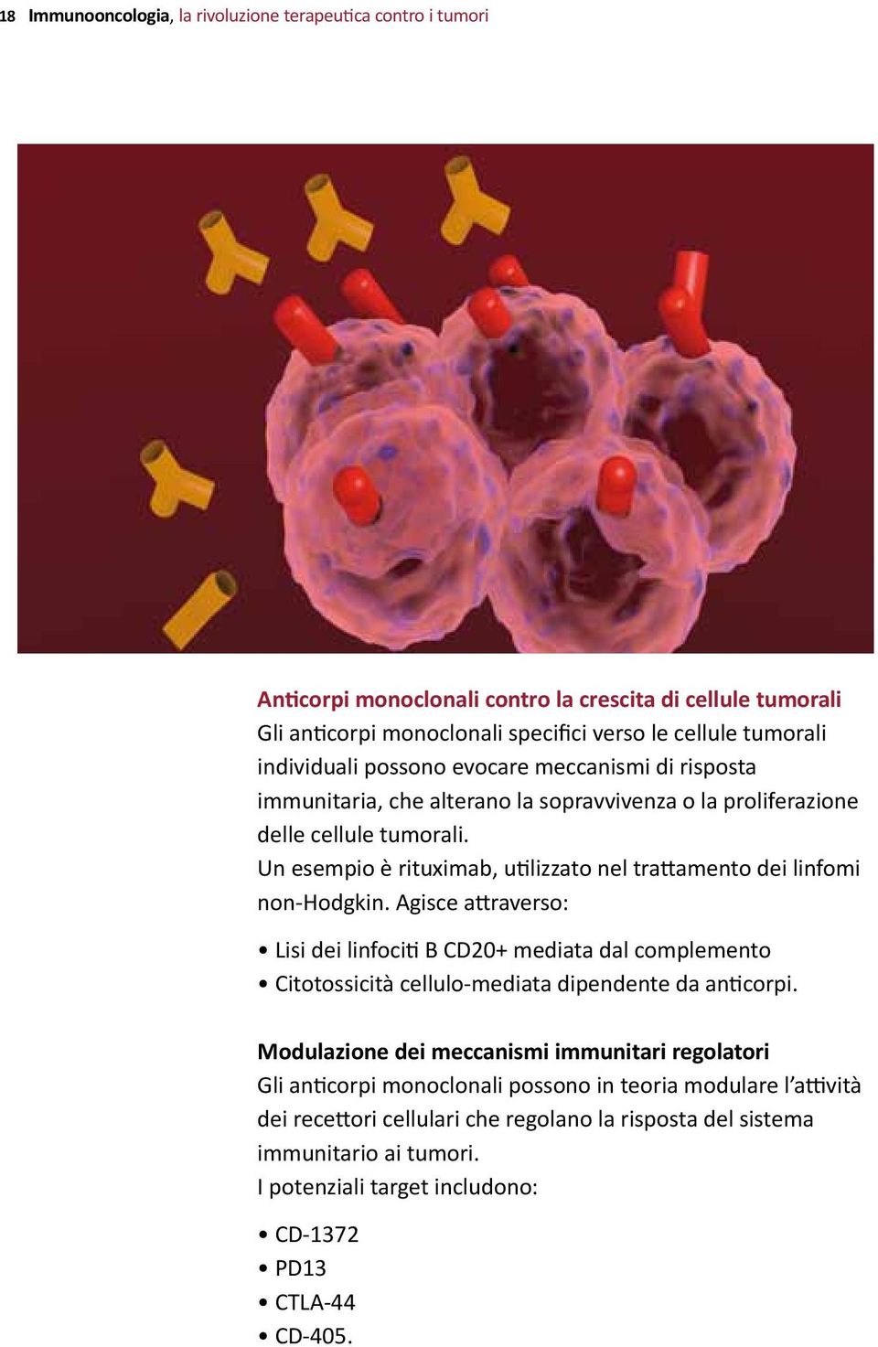 Un esempio è rituximab, utilizzato nel trattamento dei linfomi non-hodgkin.