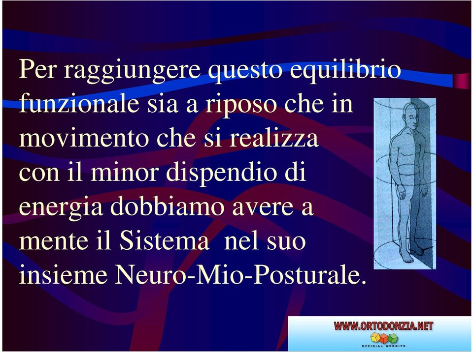 minor dispendio di energia dobbiamo avere a