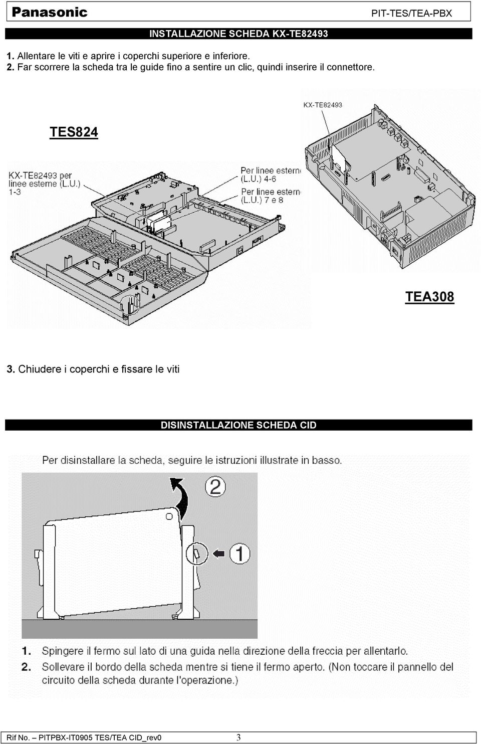 Far scorrere la scheda tra le guide fino a sentire un clic, quindi inserire il