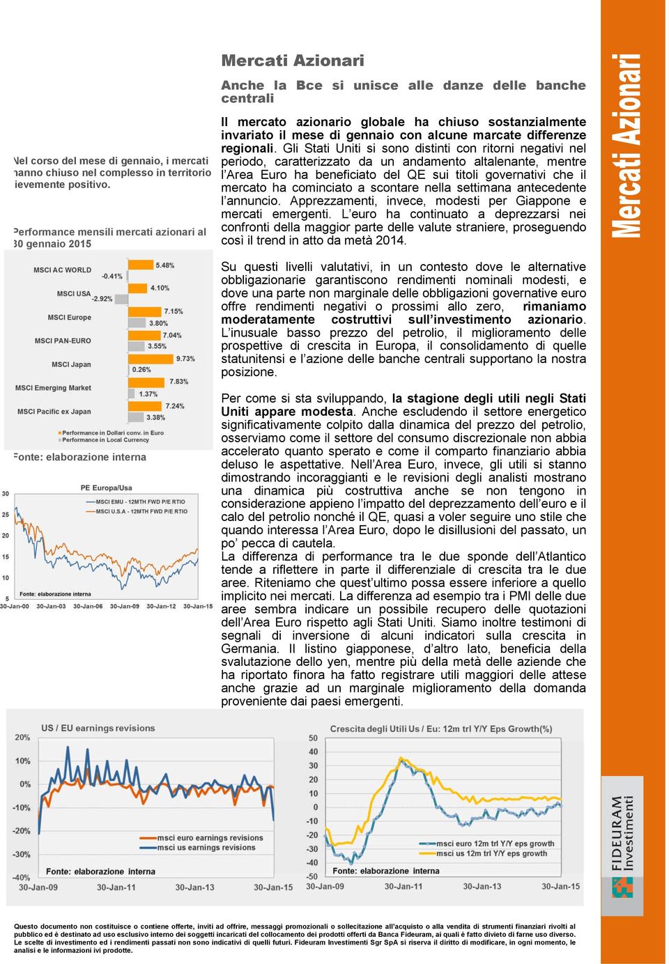 mese di gennaio con alcune marcate differenze regionali.