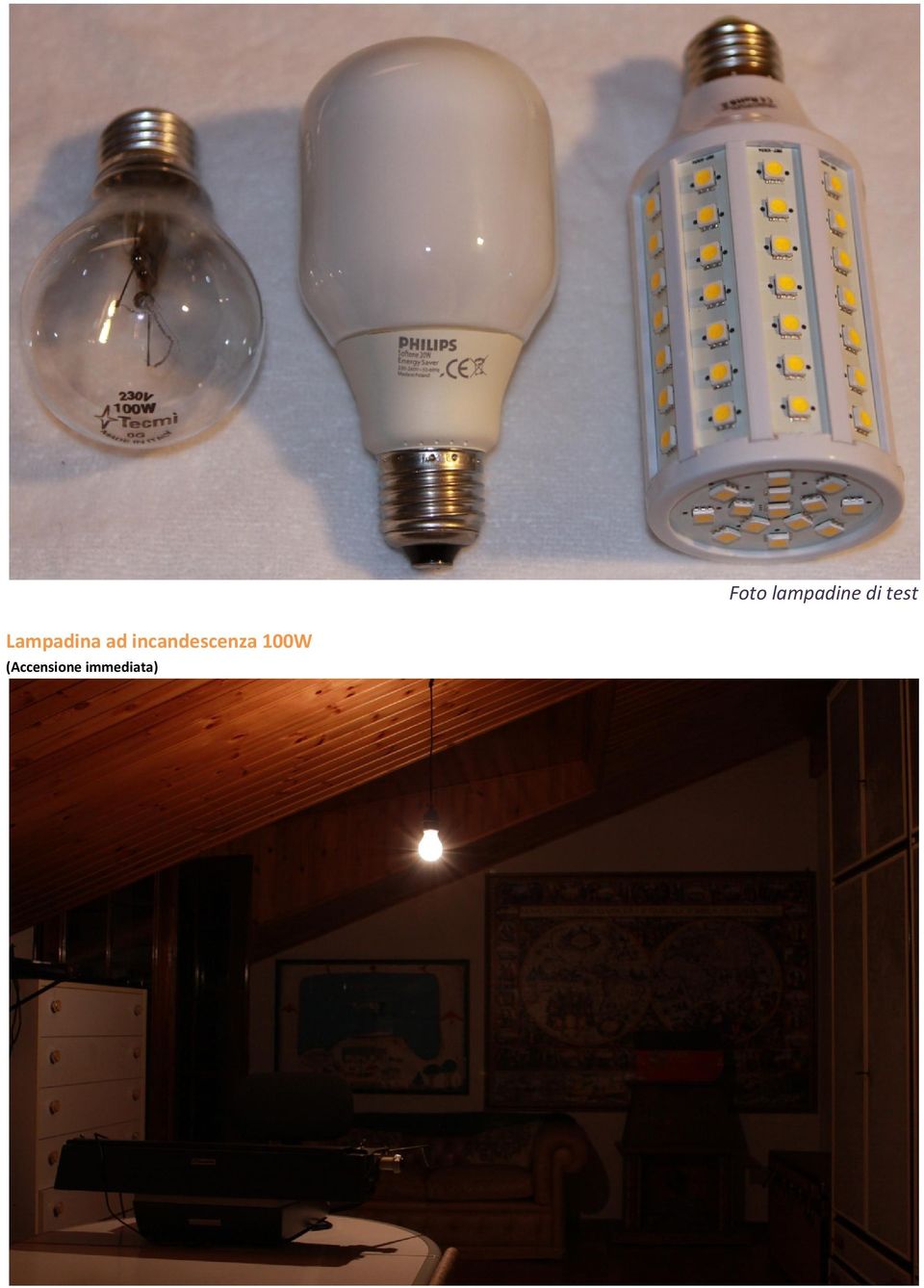 incandescenza 100W