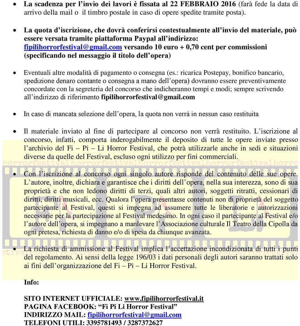 com versando 10 euro + 0,70 cent per commissioni (specificando nel messaggio il titolo dell opera) Eventuali altre modalità di pagamento o consegna (es.