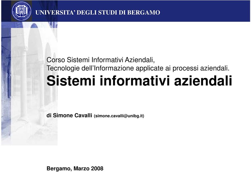 Sistemi informativi aziendali di