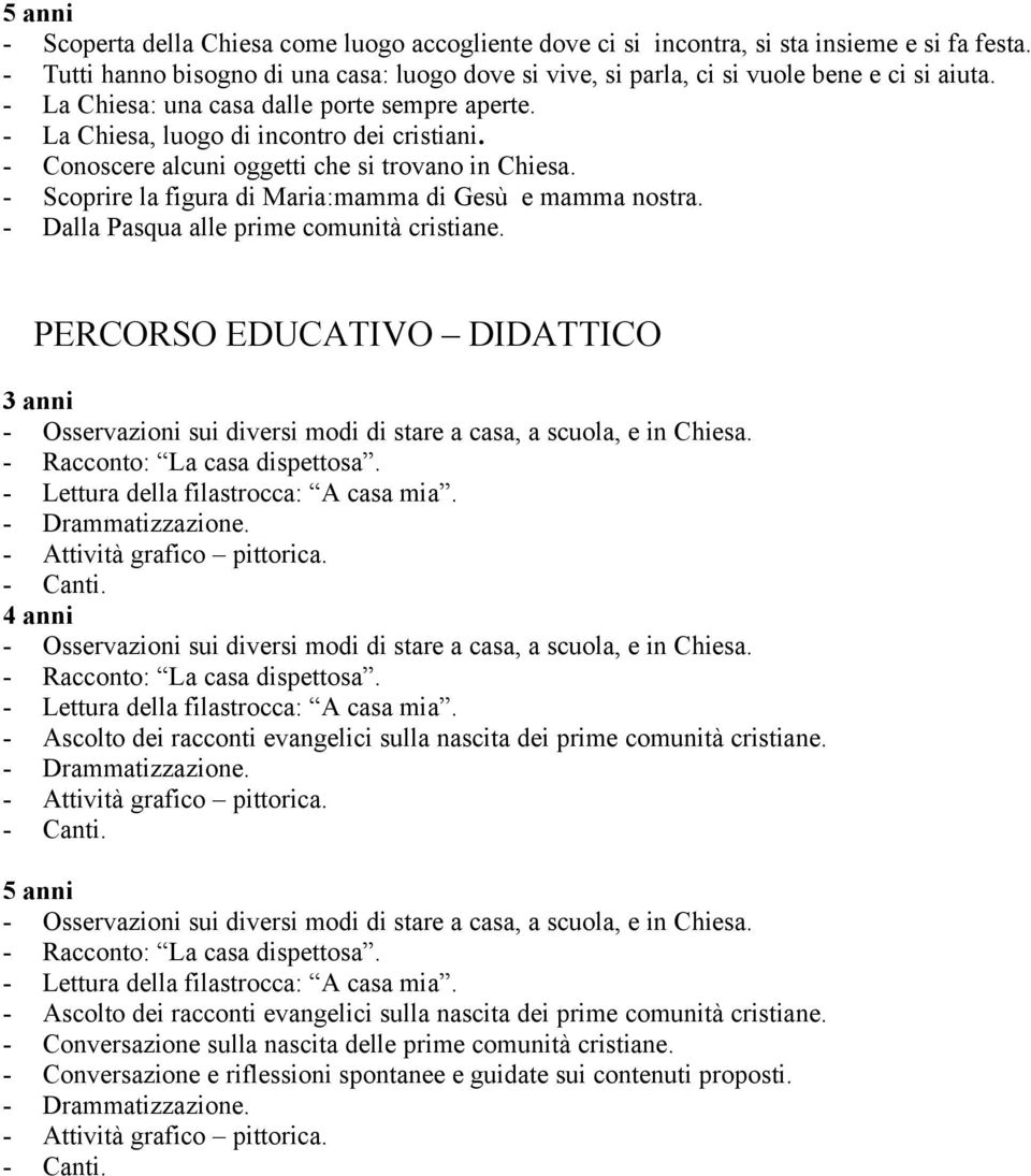 - Scoprire la figura di Maria:mamma di Gesù e mamma nostra. - Dalla Pasqua alle prime comunità cristiane.