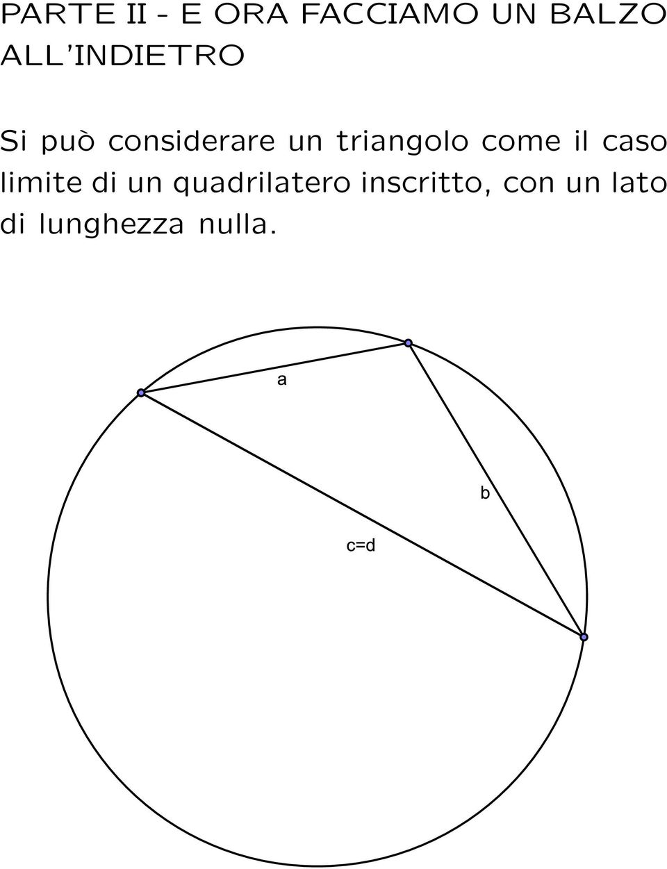 come il caso limite di un quadrilatero