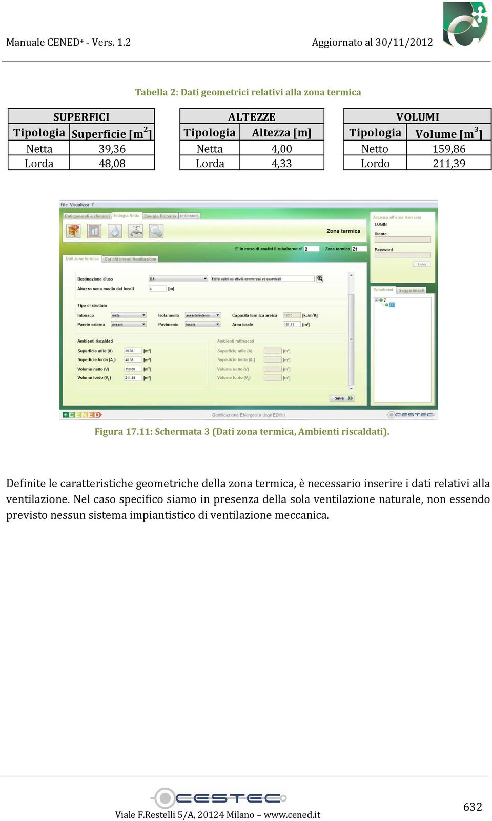 11: Schermata 3 (Dati zona termica, Ambienti riscaldati).